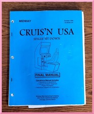 CRUIS'N USA Sit Down Video Final Manual MIDWAY  Collectable Nice Clean 1994 #37 picture