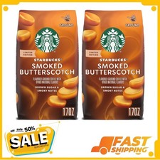 2 Pack Starbucks Smoked Butterscotch Flavored Ground Coffee, 100% Arabica, 17 oz picture