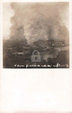 Bird's-Eye View fr Fire Buchanan MI Michigan 1909 RPPC Photo Postcard COPY picture