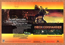 1998 MechCommander PC Original Advertisement / Retro Promo v2 picture