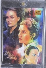 2024 Topps Star Wars Galaxy The Legacy /25 Padme Leia Rey Orange Refractor picture