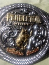 Belt Buckle Pendleton Whisky Let'er Buck Cowboy Rodeo Whiskey 2021 picture