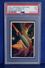 1951 BOWMAN JETS * ROCKETS * SPACEMEN Crash Landing In Mercurian Bog #20 ~ PSA 7 picture