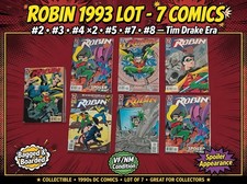 Robin 1993 Lot of 6 Unique + 1 Duplicate #2 #3 #4 #5 #7 #8 Tim Drake Spoiler picture