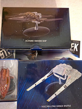3 Star Trek Eaglemoss Ships  Enterprise Vulcan Swarm Ship Unremoved W/ Magazines picture