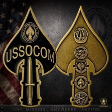 USSOCOM SOCOM Tip of the Spear Challenge Coin 3” US Special Operations Coin JSOC picture
