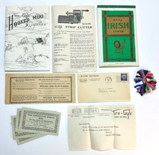 Vintage 1954 EPHEMERA LOT Tru-Gyde Hooked Rug Supplies BROCHURE, ORDER FORM, ENV picture