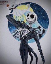Nightmare Before Christmas Blank Sketch Cover Comic Art Jack Skellington Disney picture