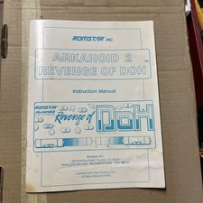 Original  ARKANOID 2 Revenge Of Doh Taito romstar   arcade Video game manual picture