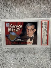 2002 Topps American Pie George Burns Worn Coat Relic PSA 7 NM PAP-GB Pop Culture picture
