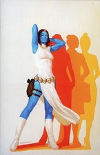 🔵🔥 X-MEN BLUE ORIGINS #1 E.M. GIST 1:50 VIRGIN VARIANT MARVEL 2022 MYSTIQUE picture