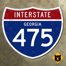Georgia Interstate 475 highway marker 1961 road sign Macon 21x18 picture