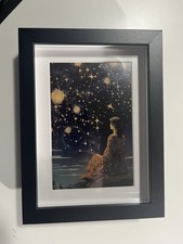 Halloween Decor Victorian Spirit Seer Framed Picture mystical haunted ghost fall picture