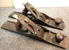 Pair Stanley No 6 and Unmarked Similar Old SMOOTHING PLANE Barn Attic Antique OS picture