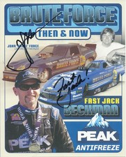 Signed John Force & Jack Beckman 50 Years Of Brute Force US Nationals Hero Card picture