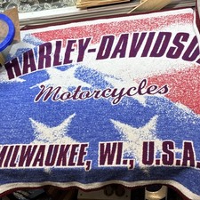 Vintage 2002 Harley Davidson Throw Blanket picture