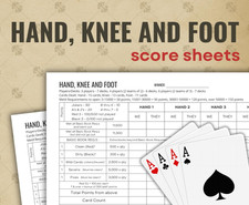 Hand Knee and Foot Score Sheets: 100+ Pages for Scorekeeping picture