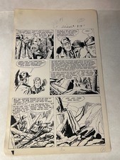 BOB SWIFT #1 original comic art 1951 Sportsman LAST DAY HUNT RECORD BIG HORN picture