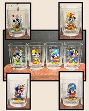 Walt Disney McDonalds Mickey Year 2000 Celebration Square Glasses Set of 4 NEW picture