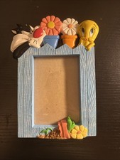 Vintage Tweety Bird and Sylvester WB 3x4.5 Photo Frame Warner Bros picture