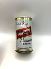 MINTY 12oz * SUNSHINE * Premium BO'd SS 60's Tab Beer Can Sunshine Reading Pa. picture