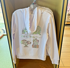 Disney Parks 2026 WDW Four Parks White Castle Hoodie Size L Large New picture