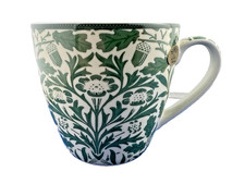 WILLIAM MORRIS ACORN DESIGN PAIR OF 14oz Fine China Mugs, Gift Box NEW UNUSED picture
