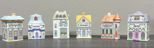 1992 Vintage Lenox Spice Village 6 Jar Condiment Set-Taiwan; No Spoons, No Caddy picture