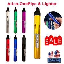 1/2pcs All-in-1 Pipe Windproof Click Butane Refillable Torch Lighter Click-N-Hit picture