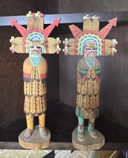 Hopi Leo Lacapa Shalako Man Pair Of 2 As Is Condition picture