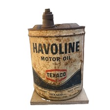 Vintage 1969 Havoline Texaco 5 Gallon Motor Oil Can Gas Station Petroliana picture