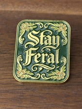 Stay Feral Enamel Pin Badge Whimsigoth Storybook Cottagecore Goblincore 3.1cm picture