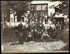 LARGER SIZE, blacksmiths, workers with the factory owner, occupation, fracture m picture