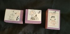 Vintage Peanuts Comic Stamp Lot of 3 Snoopy, Charlie Brown, Lucy Foam Stampers picture