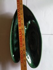 Vintg.MCM Large Ashtray Atomic Boomerang  Made In America Beautiful Green Color  picture