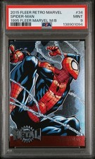 2015 Fleer Retro Marvel Metal Blaster #34 Spider-Man PSA 9 picture