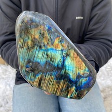 2.66LB Natural Labradorite Quartz Crystal Freeform Mineral Specimen Healing picture