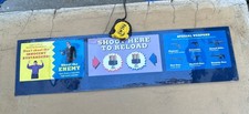 Original Factory lethal enforcers sticker Marquee Sign ARCADE GAME PART IF93 picture