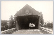 RPPC The Forks, ME Covered Bridge Real Photo Postcard c.1910s-1940s picture