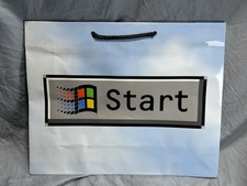 Vintage 1995 Microsoft Windows 95 Start Logo Promo Gift Bag Original  picture
