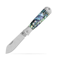 QSP Knife QS167A Jumping Jack Slip Joint Folding Knife Abalo Handle 3.5