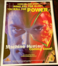 Machine Hunter - Vintage Gaming Print Ad / Poster / Streamer Room Wall Art  MINT picture