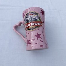 Alton Towers Resort Souvenir Mug Pink With Stars Heart Handle Collectable picture