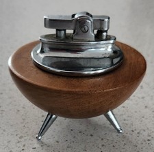 Rare May & Baker Ltd Vintage Wood Table Lighter Mid Century Modern Desk Lighter picture