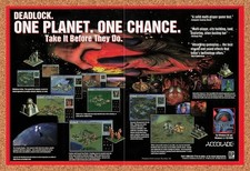 1996 Deadlock Planetary Conquest PC Original Advertisement / Retro Promo v1 picture