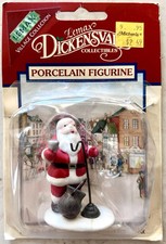 CHRISTMAS IS COMING: 1995 Sealed Dickensvale Porcelain Santa Bell Ringer MOC picture