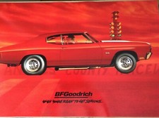 ORIGINAL BF GOODRICH POSTER SIGN 1970 RED CHEVROLET CHEVELLE   picture