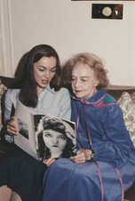 American actress Lillian Gish looks at old photographs of herself - Old Photo picture