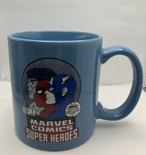 Marvel Superhero’s 2 Sided Blue Ceramic Mug Zac Designs 21 Ounces picture