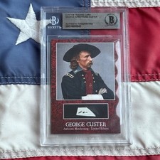 George Custer Word from Autograph Signed Beckett BAS Little Big Horn Civil War picture